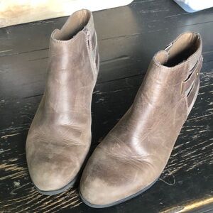 Clarks Brown Ankle Boots with Suede Finish